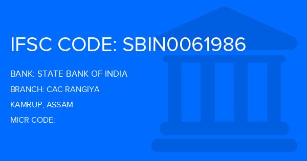 State Bank Of India (SBI) Cac Rangiya Branch IFSC Code