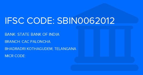 State Bank Of India (SBI) Cac Paloncha Branch IFSC Code