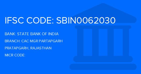 State Bank Of India (SBI) Cac Mgr Partapgarh Branch IFSC Code