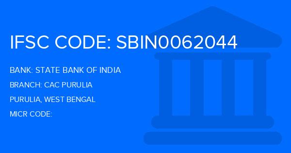 State Bank Of India (SBI) Cac Purulia Branch IFSC Code