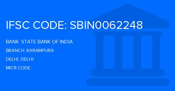 State Bank Of India (SBI) Karampura Branch IFSC Code