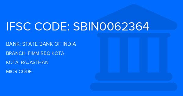 State Bank Of India (SBI) Fimm Rbo Kota Branch IFSC Code