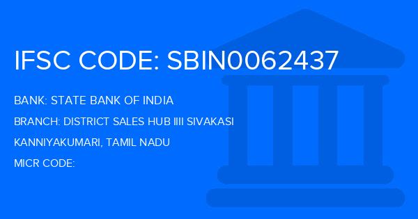 State Bank Of India (SBI) District Sales Hub Iiii Sivakasi Branch IFSC Code