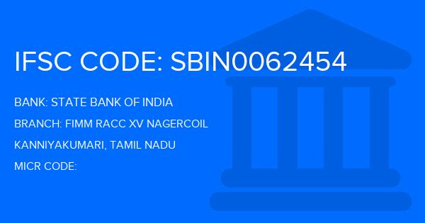 State Bank Of India (SBI) Fimm Racc Xv Nagercoil Branch IFSC Code