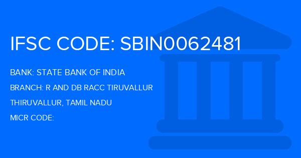 State Bank Of India (SBI) R And Db Racc Tiruvallur Branch IFSC Code