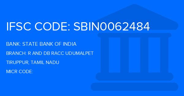State Bank Of India (SBI) R And Db Racc Udumalpet Branch IFSC Code