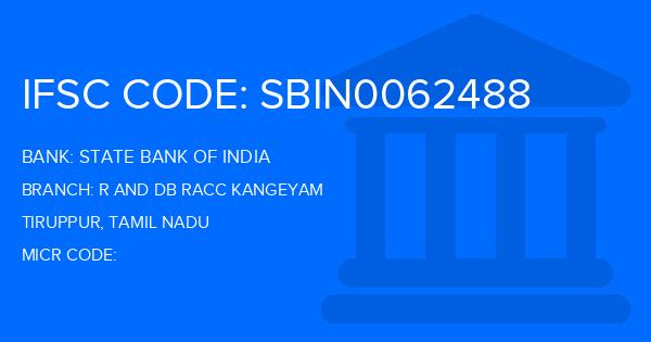 State Bank Of India (SBI) R And Db Racc Kangeyam Branch IFSC Code