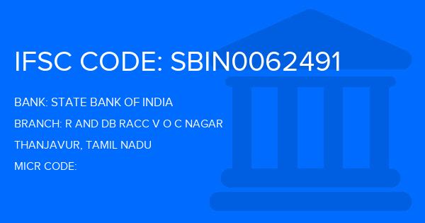 State Bank Of India (SBI) R And Db Racc V O C Nagar Branch IFSC Code