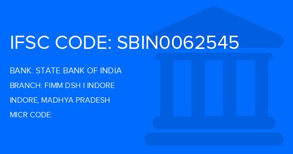 State Bank Of India (SBI) Fimm Dsh I Indore Branch IFSC Code