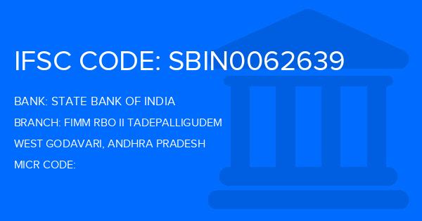 State Bank Of India (SBI) Fimm Rbo Ii Tadepalligudem Branch IFSC Code