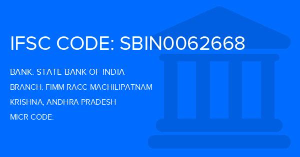 State Bank Of India (SBI) Fimm Racc Machilipatnam Branch IFSC Code
