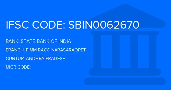 State Bank Of India (SBI) Fimm Racc Narasaraopet Branch IFSC Code