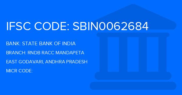 State Bank Of India (SBI) Rndb Racc Mandapeta Branch IFSC Code