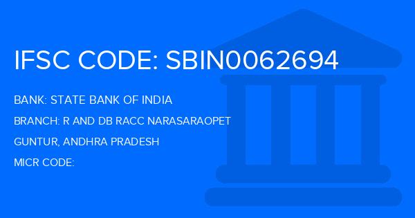 State Bank Of India (SBI) R And Db Racc Narasaraopet Branch IFSC Code