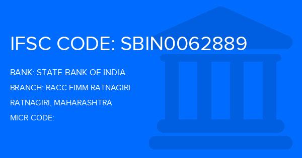 State Bank Of India (SBI) Racc Fimm Ratnagiri Branch IFSC Code