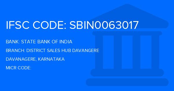 State Bank Of India (SBI) District Sales Hub Davangere Branch IFSC Code