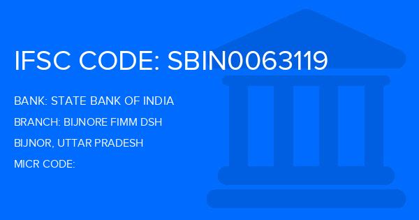 State Bank Of India (SBI) Bijnore Fimm Dsh Branch IFSC Code