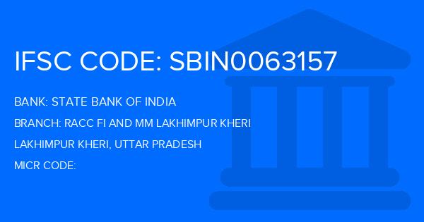 State Bank Of India (SBI) Racc Fi And Mm Lakhimpur Kheri Branch IFSC Code