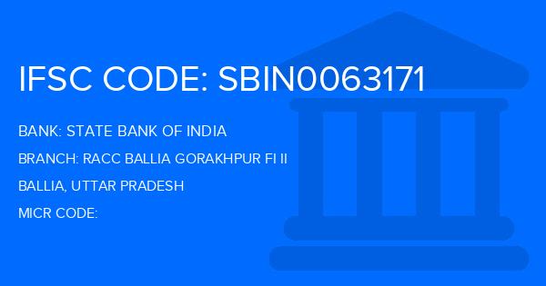 State Bank Of India (SBI) Racc Ballia Gorakhpur Fi Ii Branch IFSC Code