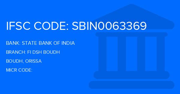 State Bank Of India (SBI) Fi Dsh Boudh Branch IFSC Code