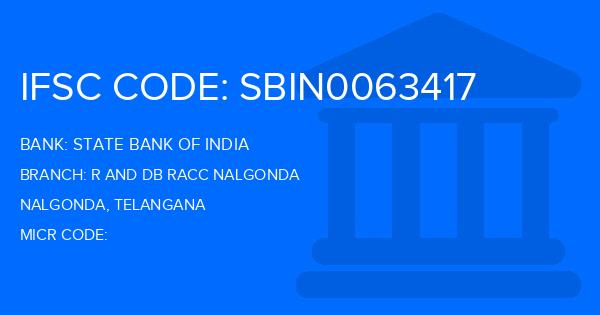 State Bank Of India (SBI) R And Db Racc Nalgonda Branch IFSC Code
