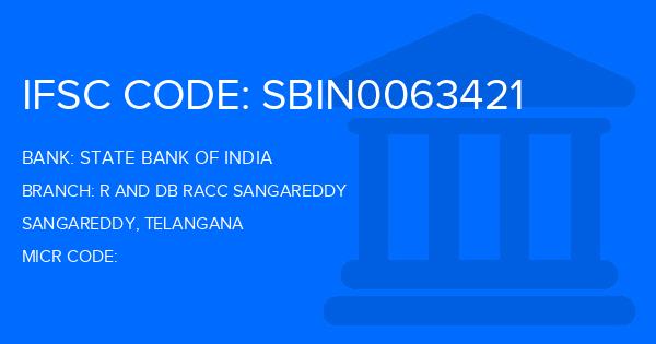 State Bank Of India (SBI) R And Db Racc Sangareddy Branch IFSC Code
