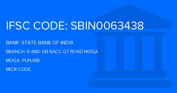 State Bank Of India (SBI) R And Db Racc Gt Road Moga Branch IFSC Code