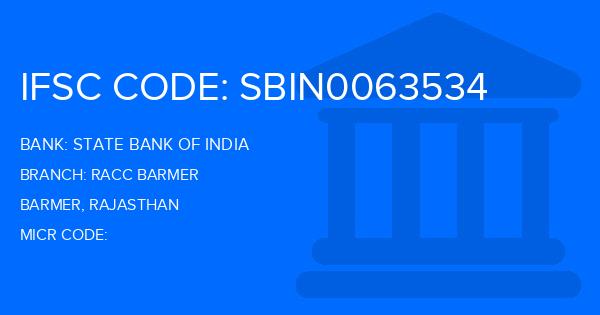 State Bank Of India (SBI) Racc Barmer Branch IFSC Code