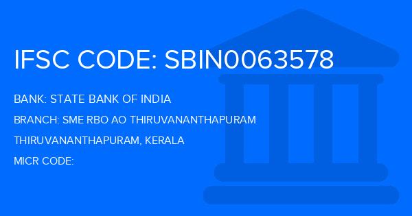 State Bank Of India (SBI) Sme Rbo Ao Thiruvananthapuram Branch IFSC Code