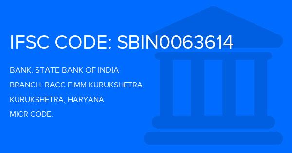 State Bank Of India (SBI) Racc Fimm Kurukshetra Branch IFSC Code