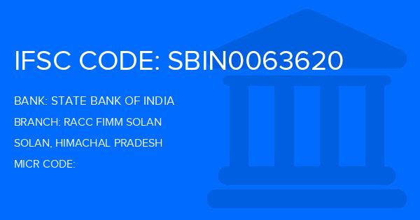 State Bank Of India (SBI) Racc Fimm Solan Branch IFSC Code