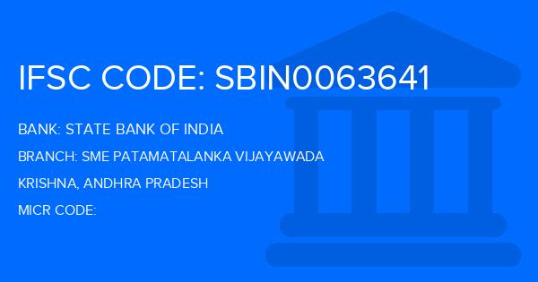 State Bank Of India (SBI) Sme Patamatalanka Vijayawada Branch IFSC Code
