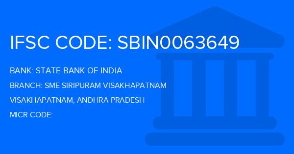 State Bank Of India (SBI) Sme Siripuram Visakhapatnam Branch IFSC Code