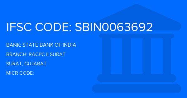 State Bank Of India (SBI) Racpc Ii Surat Branch IFSC Code