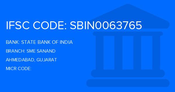 State Bank Of India (SBI) Sme Sanand Branch IFSC Code