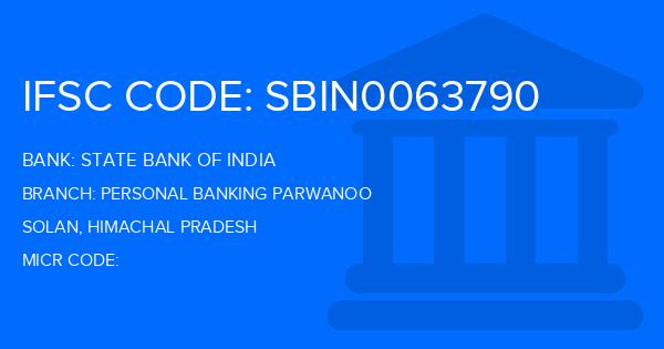 State Bank Of India (SBI) Personal Banking Parwanoo Branch IFSC Code
