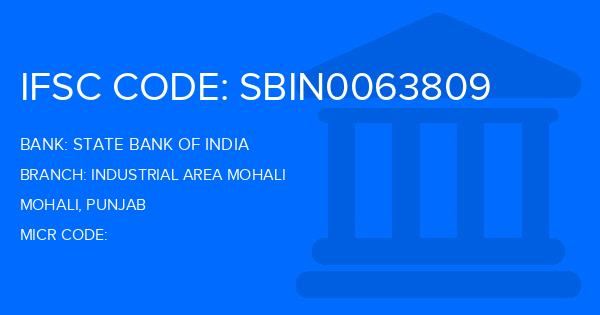 State Bank Of India (SBI) Industrial Area Mohali Branch IFSC Code