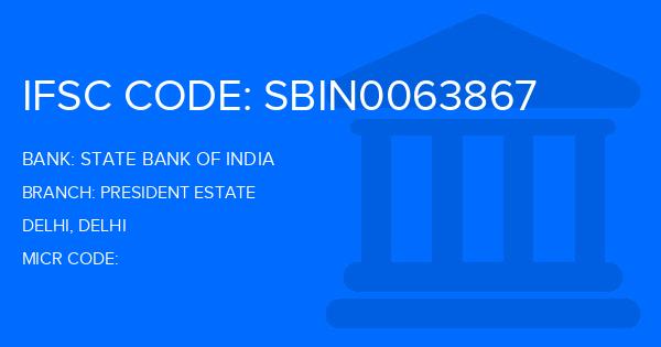 State Bank Of India (SBI) President Estate Branch IFSC Code
