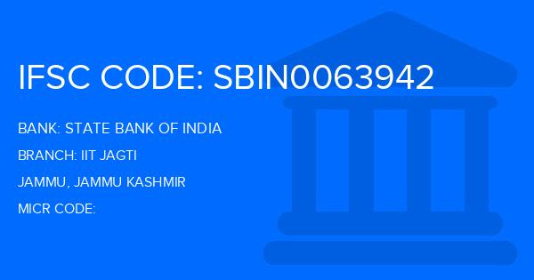 State Bank Of India (SBI) Iit Jagti Branch IFSC Code