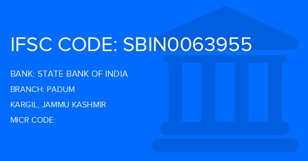 State Bank Of India (SBI) Padum Branch IFSC Code