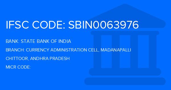 State Bank Of India (SBI) Currency Administration Cell, Madanapalli Branch IFSC Code