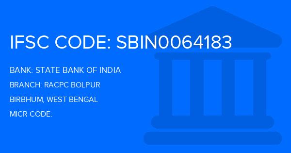 State Bank Of India (SBI) Racpc Bolpur Branch IFSC Code