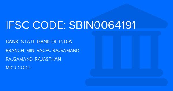 State Bank Of India (SBI) Mini Racpc Rajsamand Branch IFSC Code