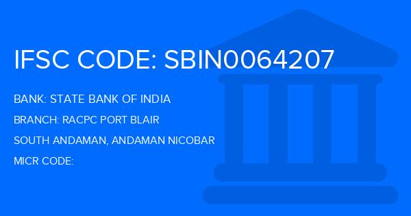 State Bank Of India (SBI) Racpc Port Blair Branch IFSC Code