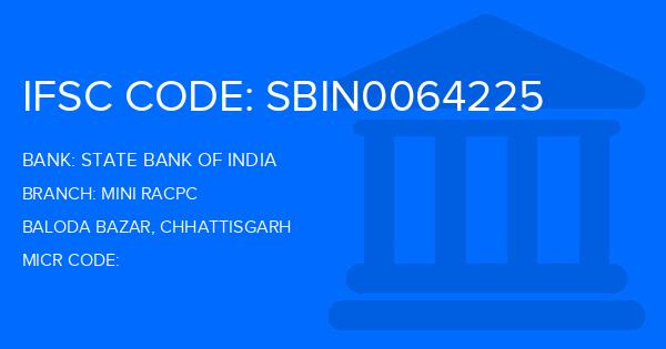 State Bank Of India (SBI) Mini Racpc Branch IFSC Code