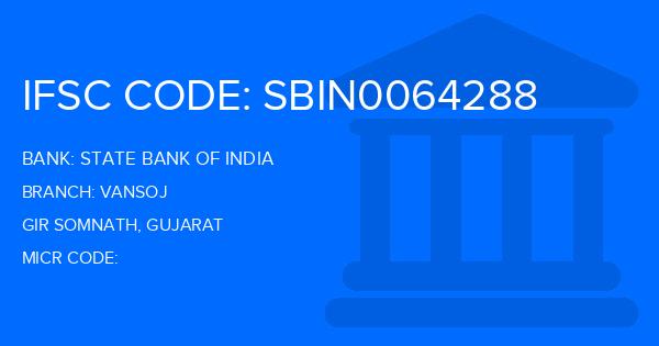 State Bank Of India (SBI) Vansoj Branch IFSC Code