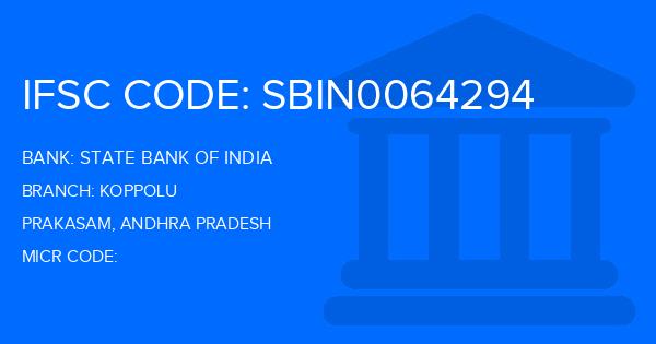 State Bank Of India (SBI) Koppolu Branch IFSC Code