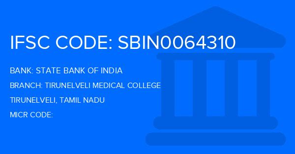 State Bank Of India (SBI) Tirunelveli Medical College Branch IFSC Code