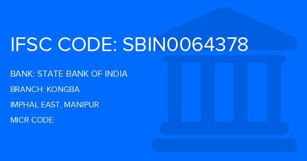 State Bank Of India (SBI) Kongba Branch IFSC Code