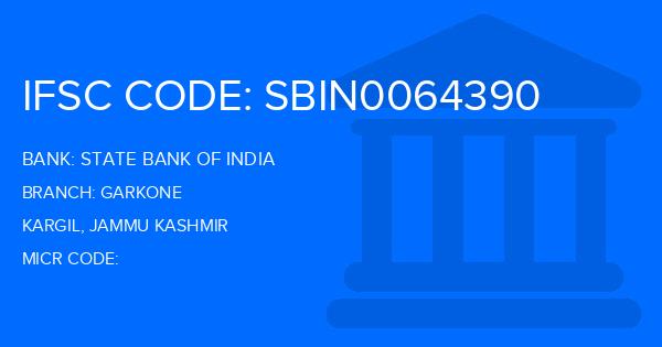 State Bank Of India (SBI) Garkone Branch IFSC Code